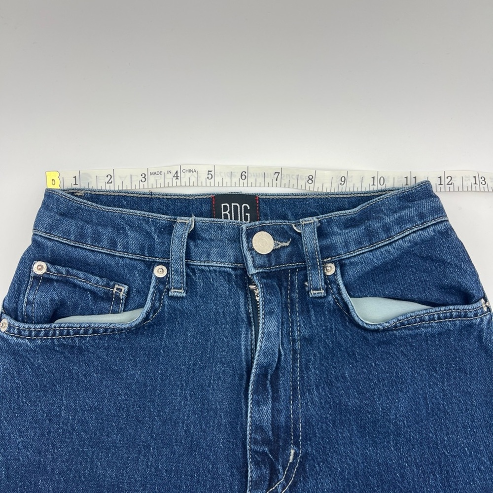 BDG Urban Outfitters A-Wide Skater Baggy Hi Rise Jeans Size 25 Dark Wash - Picture 3 of 12